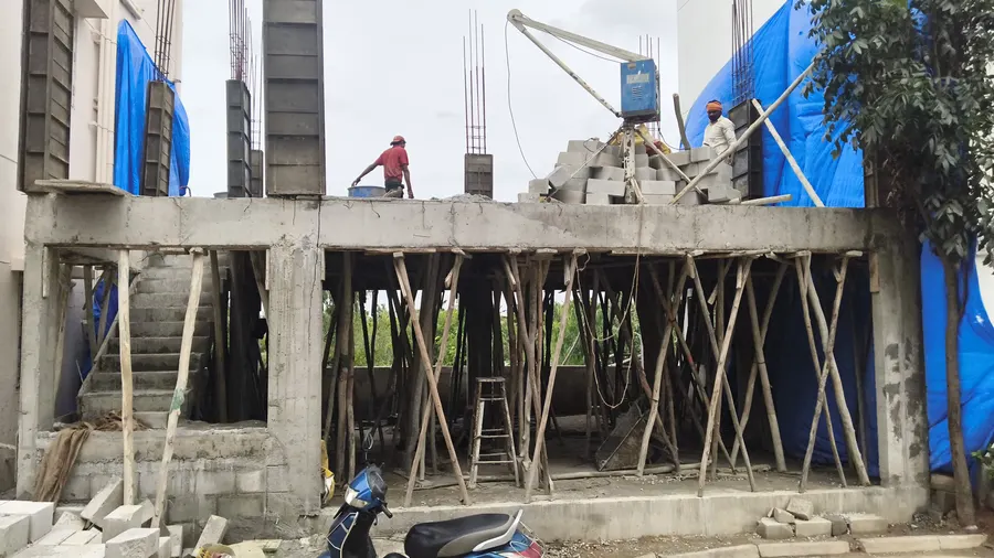 Upper floor RCC structure